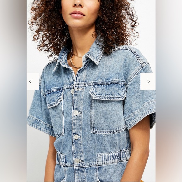 NWT Free People 100% Cotton Marci Overall - Picture 3 of 3